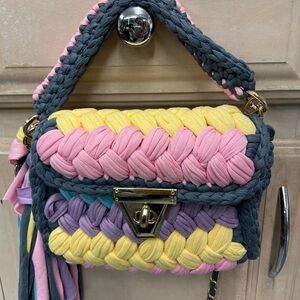 Multicolor Woven Handbag